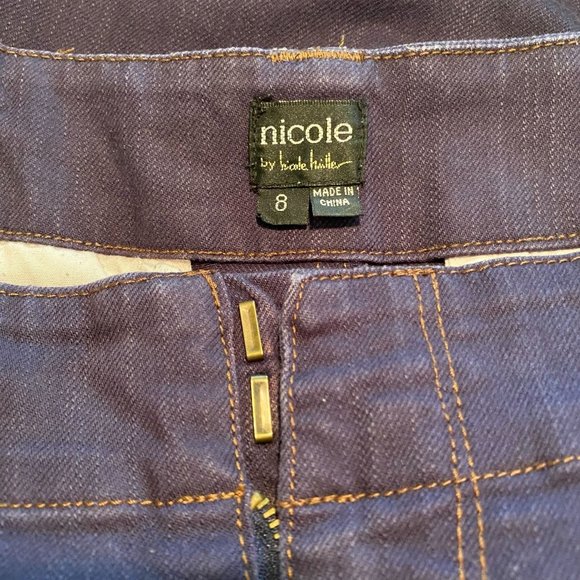 NICOLE BY NICOLE MILLER STRETCH JEANS NAVY WOMENS SIZE 8 - Picture 3 of 6